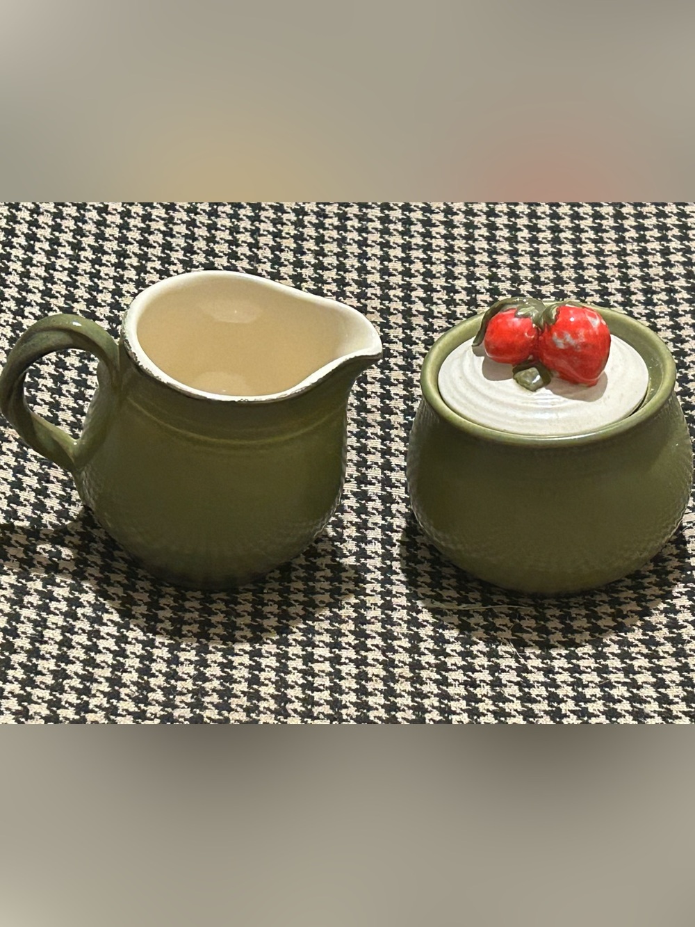Vintage Metlox Poppytrail Strawberry creamer and Sugar Bowl